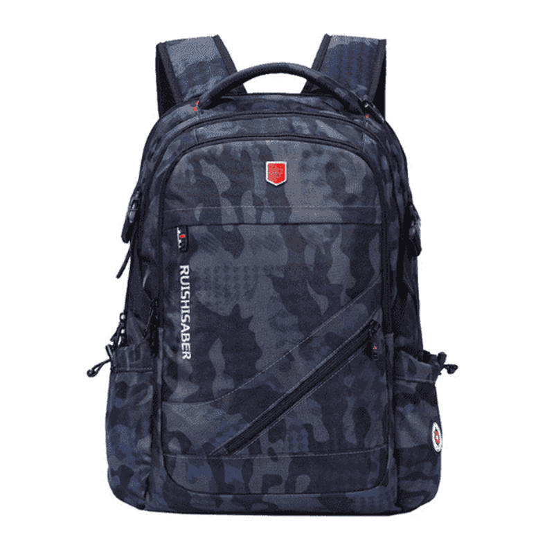 Sac à dos camouflage foncé avec plusieurs compartiments pour homme de haute densité