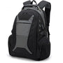 Sac à dos homme multifonction noir et gris avec multiples compartiments et poignée supérieure