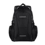 Sac à dos homme multifonction noir avec plusieurs compartiments et accents réfléchissants