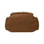 Cartable homme casual en cuir marron texturé aux bords arrondis