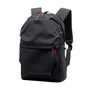Sac à dos en nylon noir avec tirettes rouges pour ados et collégiens