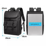 Sac à dos noir pour femme avec plusieurs compartiments adapté pour un ordinateur portable 15.6 pouces