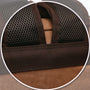 Bretelle de cartable travail homme en maille brune tissée avec doublure intérieure beige