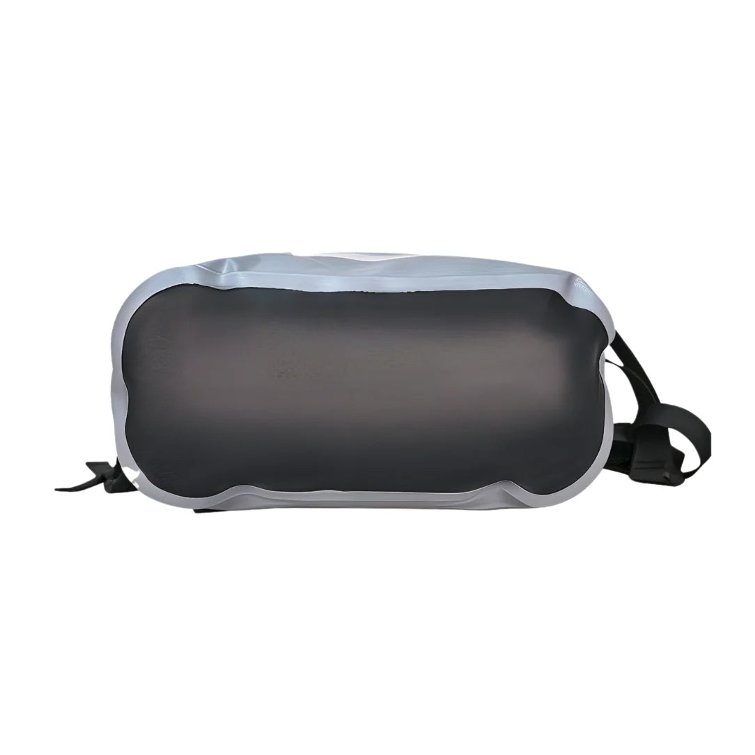 Grand sac à dos imperméable gris et noir, design élégant et étanche