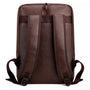 Sac à dos en cuir marron foncé pour homme avec bretelles ajustables