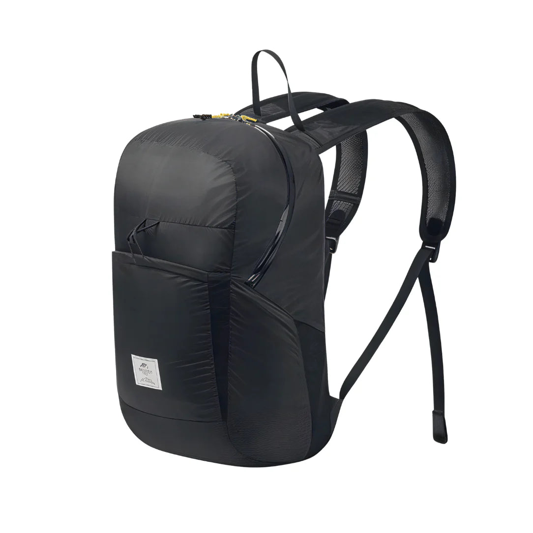 Petit sac à dos imperméable noir léger avec bretelles en maille