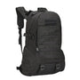 Sac à dos tactique noir militaire avec webbing MOLLE et plusieurs compartiments