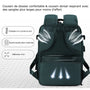 Sac 40x20x25 sac à dos vert foncé avec dos rembourré et respirant, air deflector