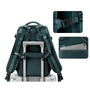 Sac 40x20x25 sac à dos vert foncé avec bretelles rembourrées et sangle pour valise