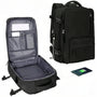 Sac 40x20x30 sac à dos ordinateur portable noir avec ports USB et compartiments rembourrés