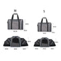 Sac à bandoulière extensible pour chat et chien avec porteurs gris et côtés en mesh extensible
