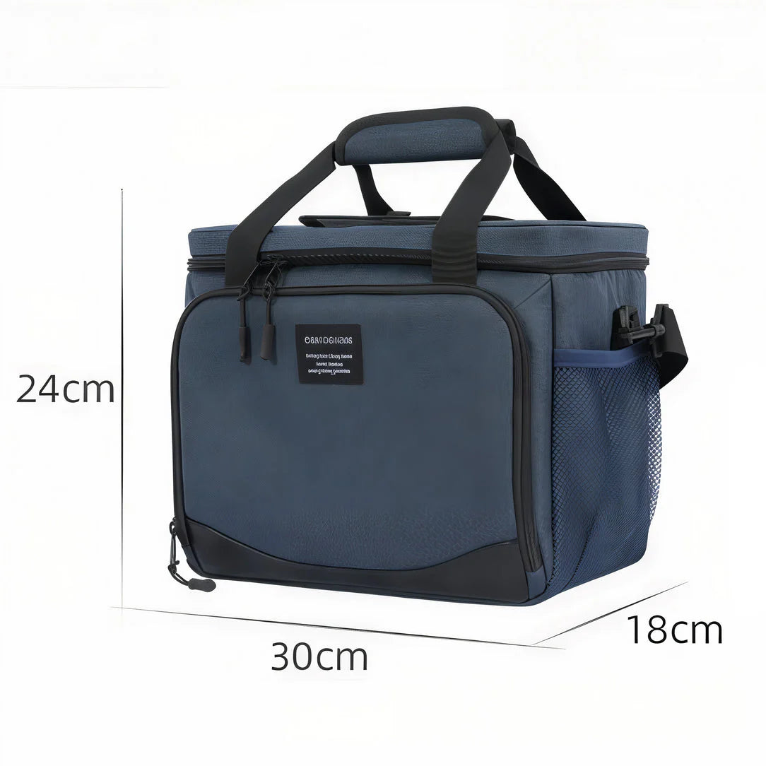 Sac à bandoulière isotherme 10L en bleu marine avec poches et poignées confortables