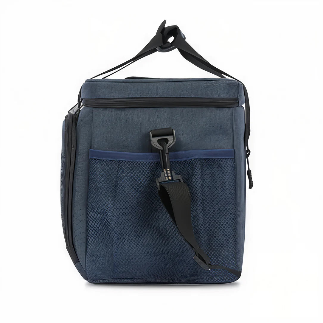 Sac à bandoulière isotherme 10L en bleu marine avec poche latérale en mesh