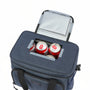 Sac à bandoulière isotherme 10L avec glacière bleu marine et canettes rouges à l’intérieur