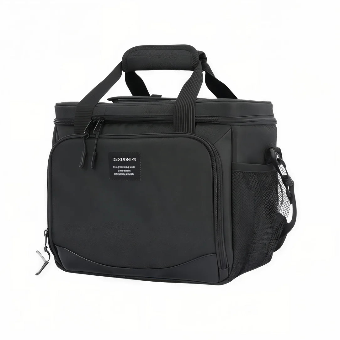 Sac à bandoulière isotherme 10L avec sac de refroidissement noir et poches en mesh