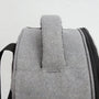 Vue de dessus d’un sac à bandoulière isotherme 5L gris pour animaux avec poignée et bandoulière