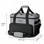 Sac à bandoulière isotherme grand format 32L avec sac à dos isolé gris et noir