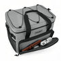 Sac à bandoulière isotherme grand format 32L avec cooler gris, poche ouverte, appareil photo
