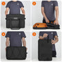 Sac à bandoulière isotherme grand format 32L avec sac de refroidissement noir et intérieur orange