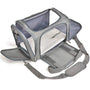 Sac à bandoulière pour chat/chien gris avec fenêtres en mesh, matelas amovible et bandoulière