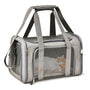 Sac à bandoulière pour chat ou chien avec porte en mesh et chaton à l’intérieur