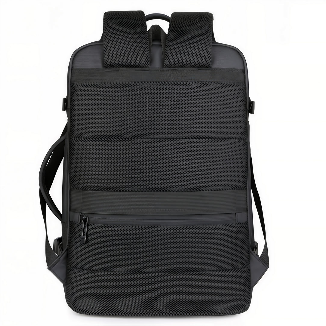 Sac à dos ergonomique noir avec dos et bretelles en mesh rembourré pour ordinateur 17