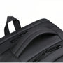 Sac à dos 17 avec compartiment PC noir, multiples poches zippées et poignée supérieure