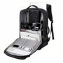 Sac à dos 17 pouces avec compartiment PC noir contenant ordinateur, appareil photo et accessoires