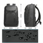 Sac à dos 17 pouces étanche avec plusieurs compartiments pour ordinateur portable