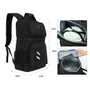 Sac à dos avec compartiment isotherme noir, isolé, avec plusieurs poches et bandes réfléchissantes