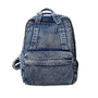 Sac à dos ado fille tendance en denim acid wash pour un style moderne et chic