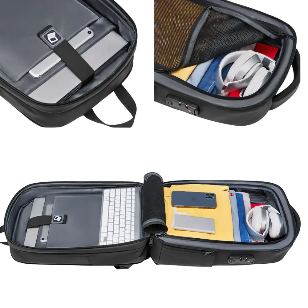 Sac à dos antivol pour ordinateur 16 pouces TechShield avec compartiments et serrure