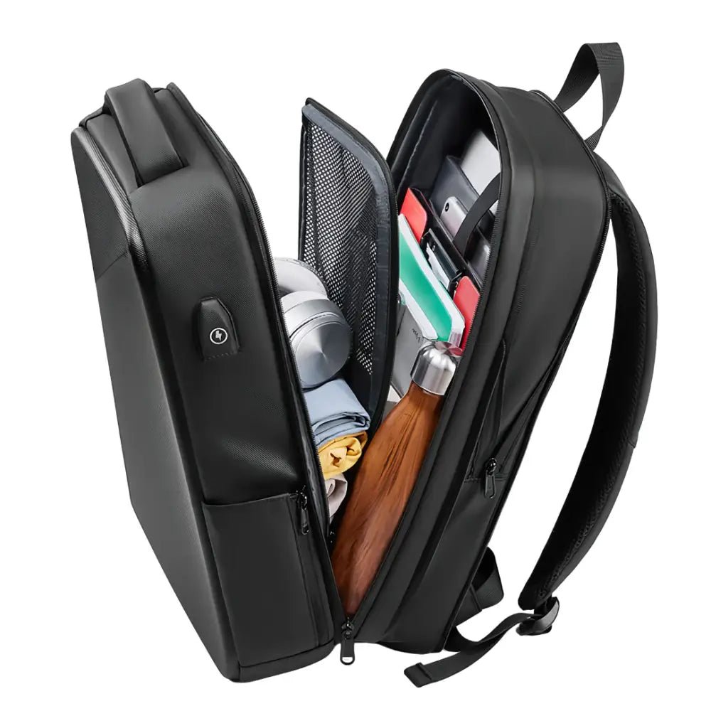 Sac à dos antivol ordinateur 16 pouces TechShield avec compartiments organisés et port de charge intégré