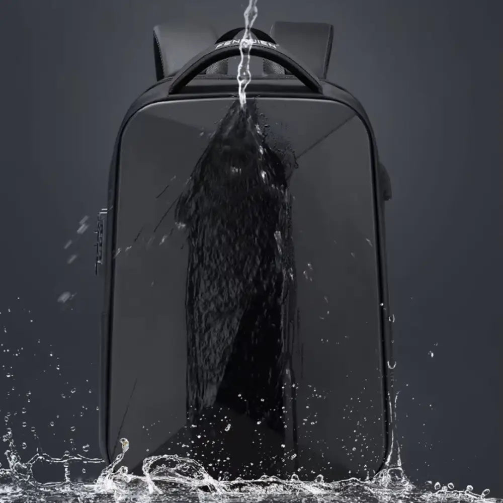Sac à dos antivol ordinateur 16 pouces TechShield avec coque dure résistante à l’eau