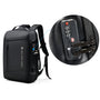 Sac à dos antivol noir avec serrure TSA et port USB externe pour charger appareils