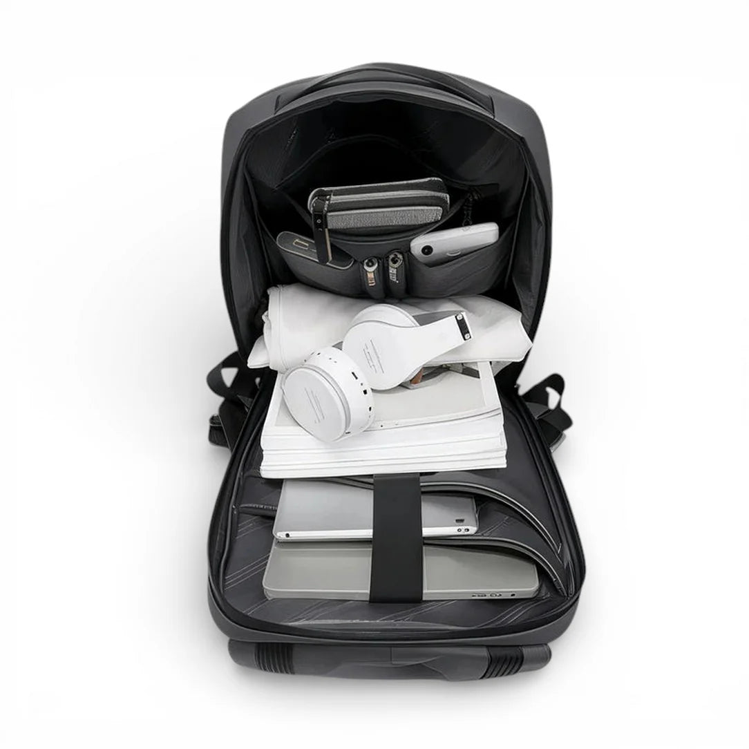 Sac à dos antivol Bastion I pour ordinateur noir avec compartiments rembourrés