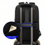 Sac à dos antivol SKV SafeGuard noir avec sangle de bagage et poche secrète pour téléphone