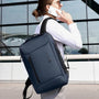 Sac à dos antivol SKV SafeGuard en bleu marine avec poche zippée et port de charge