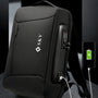 Sac à dos antivol SKV SafeGuard noir avec serrure intégrée et port USB externe
