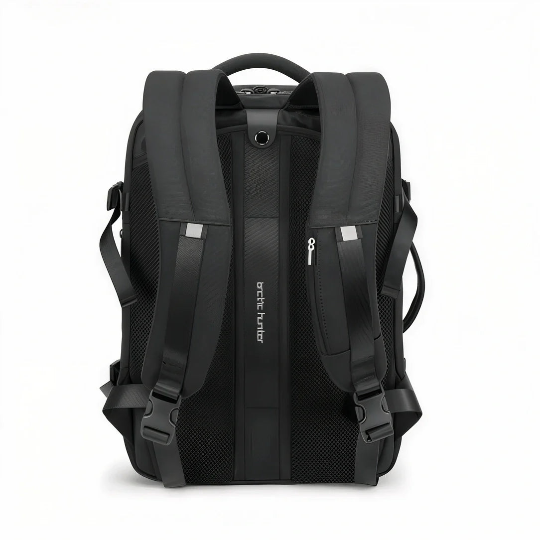 Sac à dos cabine noir avec compartiments multiples et sangles ajustables