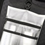 Sac à dos cabine transparent étanche avec fermetures éclair noires et sangle