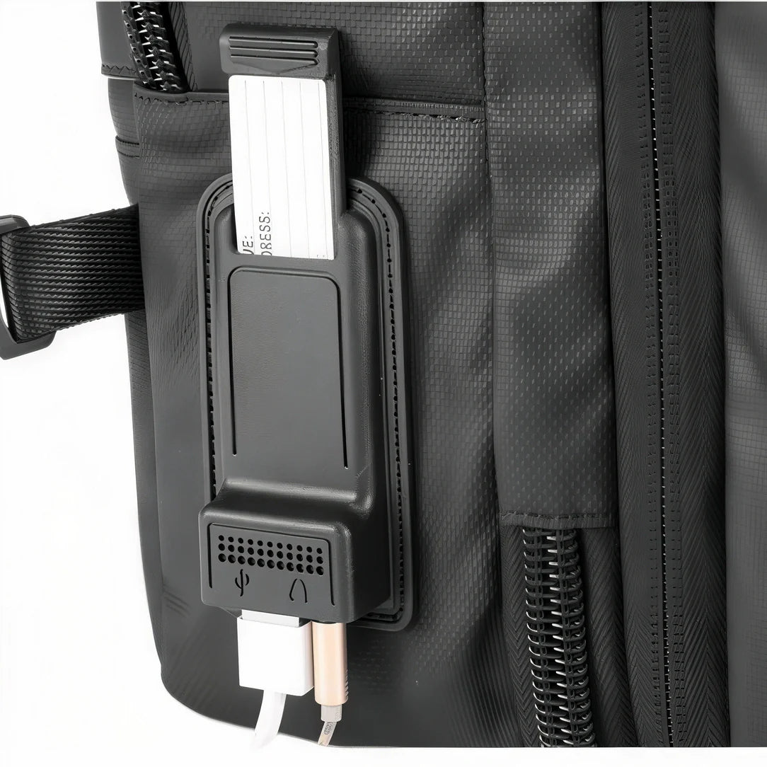 Sac à dos cabine noir avec port USB et porte-câble