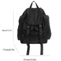 Sac à dos baroudeur homme en tissu noir avec bretelles ajustables et boucles