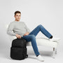 Sac à dos bureau homme Xpac noir nylon avec poignées et compartiments fermés