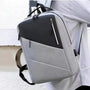 Sac à dos bureau ordinateur gris et noir avec compartiments zippés et port USB externe