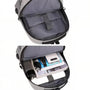 Sac à dos bureau ordinateur gris avec compartiment rembourré pour ordinateur portable