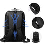 Sac à dos business femme noir avec panneau dorsal ventilé, poches multiples et sangle à bagage