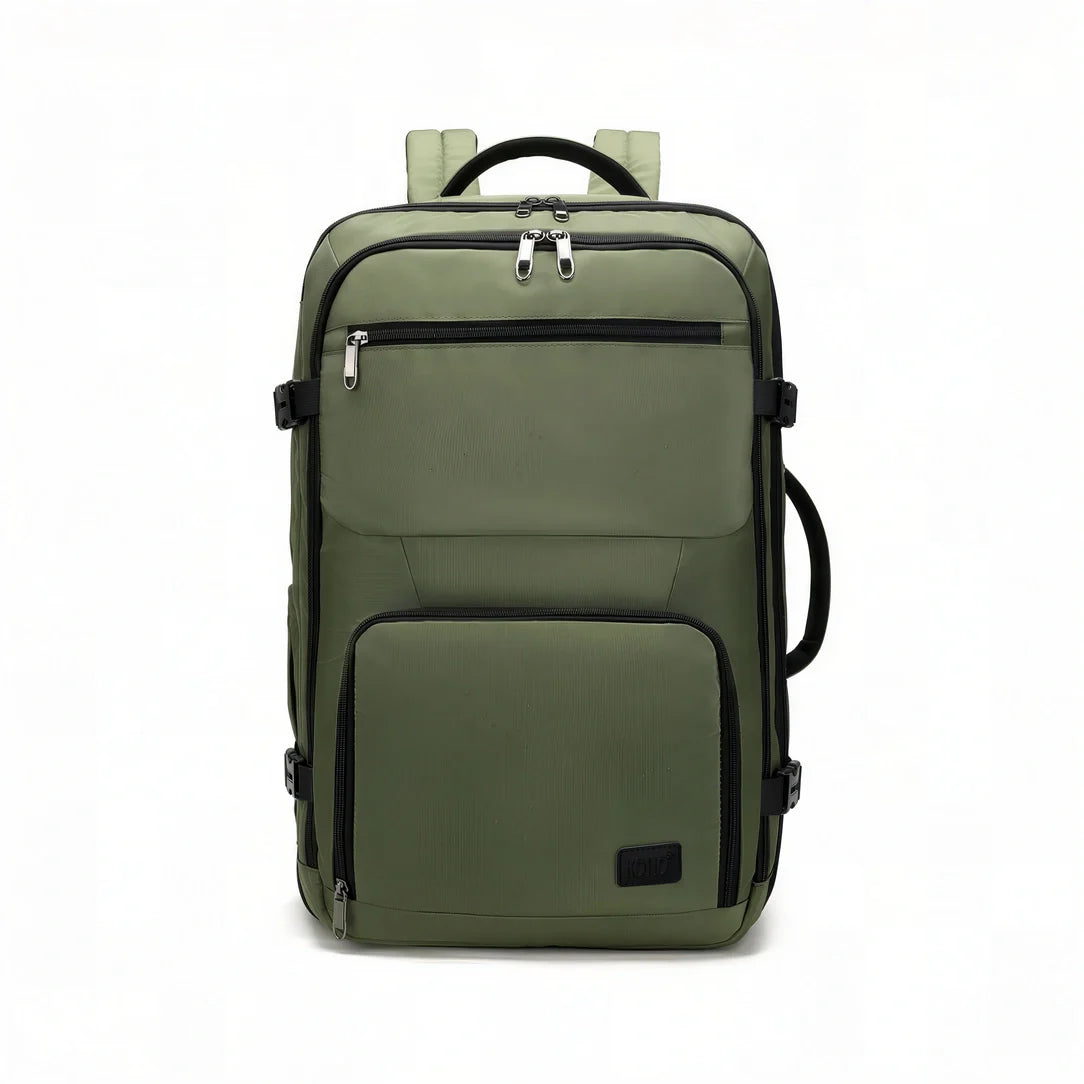 Sac à dos cabine olive 38L avec compartiments et sangles ajustables