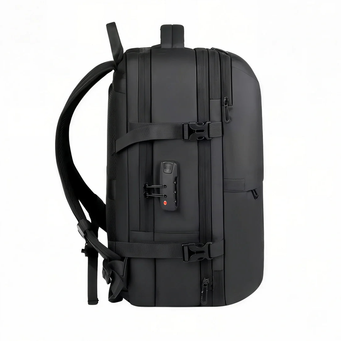 Sac à dos cabine antivol TSA noir multi-compartiments