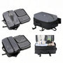 Sac à dos cabine antivol TSA multi-compartiments noir et gris